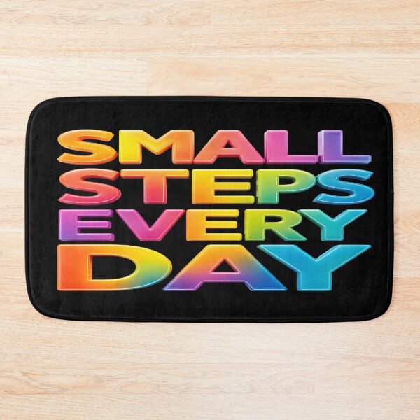 Item preview, Small Steps Every Day Colorful Motivational Typography designed and sold by MAJCO-ART.