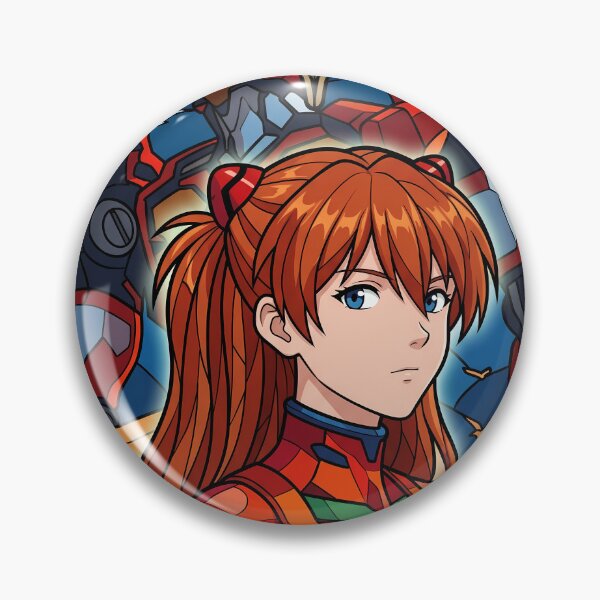 Item preview, Asuka Langley Soryu Neon Genesis Evangelion Plugsuit Stained Glass Portrait designed and sold by mildaclairmo.