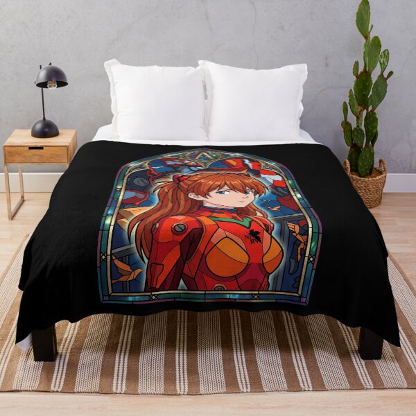 Item preview, Asuka Langley Soryu Neon Genesis Evangelion Plugsuit Stained Glass Portrait designed and sold by mildaclairmo.