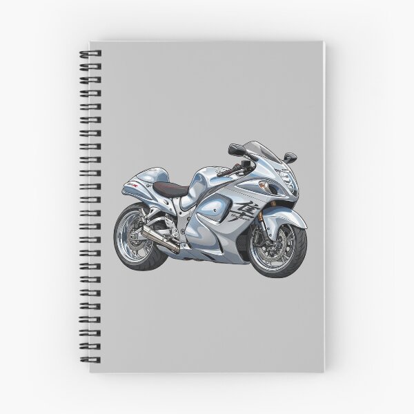 Item preview, Silver Suzuki Hayabusa Gen 1 Hyperbike Motorcycle Vector Illustration designed and sold by Motorline44.