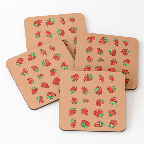 Item preview, Spaced Out Strawberry Fruit Berry Garden Food Colorful Art designed and sold by Komorebji.