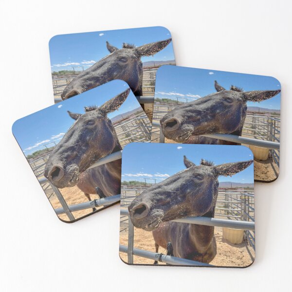 Item preview, Donkey mule with straw wakes up for a visit designed and sold by MYTOPSHELF.