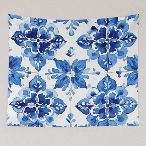 Item preview, Blue And White Spanish Portuguese Tile Designs Art designed and sold by DEC02.