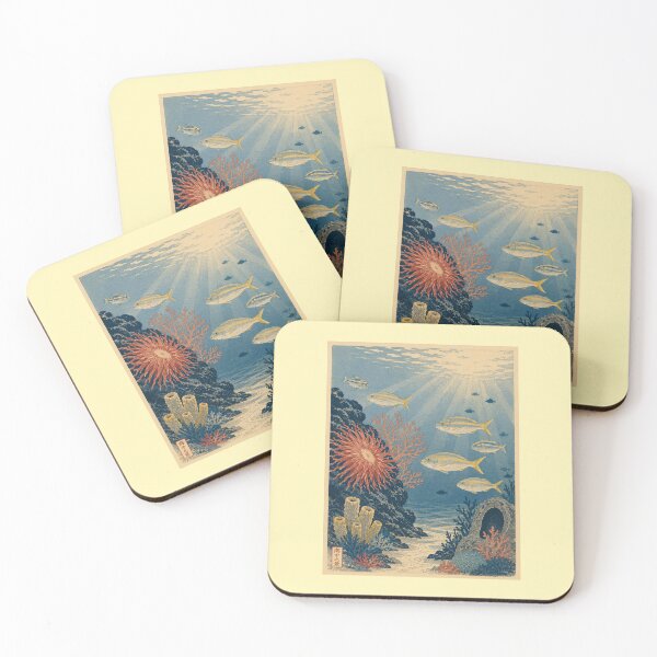 Item preview,     Ocean Serenity – Japanese Woodblock Reef designed and sold by Petals and pearls.