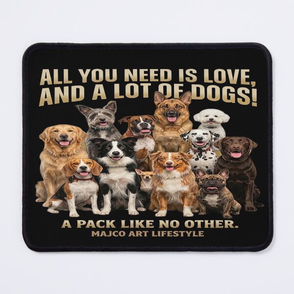 Item preview, All You Need Is Love and a Lot of Dogs – Dog Lover Quote designed and sold by MAJCO-ART.
