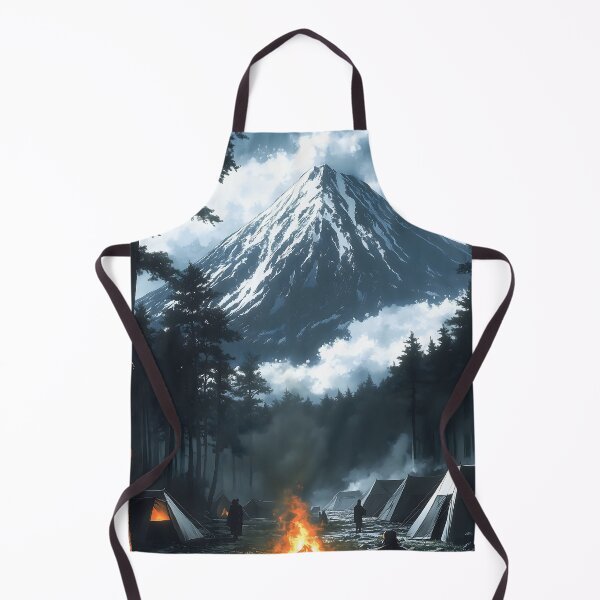 Item preview, Japanese Campsite Bonfire Mountain Forest Mist Camping Adventure designed and sold by mildaclairmo.