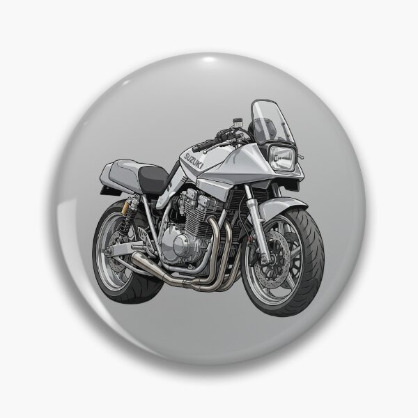 Item preview, Silver Suzuki Katana 1100 Classic 80s Superbike Motorcycle Illustration designed and sold by Motorline44.