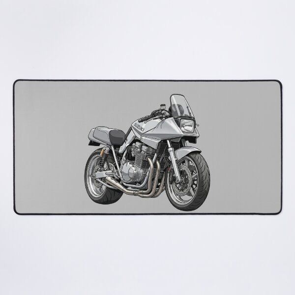 Item preview, Silver Suzuki Katana 1100 Classic 80s Superbike Motorcycle Illustration designed and sold by Motorline44.