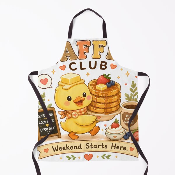 Item preview, Waffle Club Cute Duck Kawaii T-Shirt | Cozy Breakfast Lover Gift | Weekend Starts Here designed and sold by Snackwear Apparel.