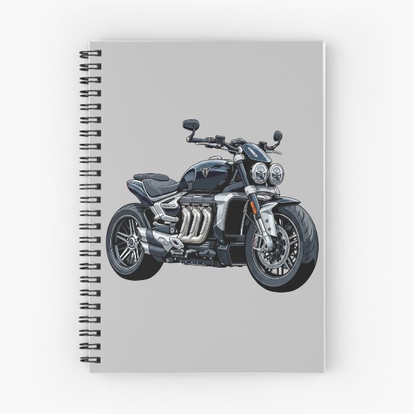 Item preview, Black Triumph Rocket 3 R Muscle Roadster Motorcycle Vector Illustration designed and sold by Motorline44.