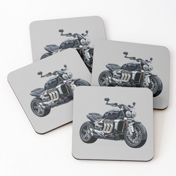 Item preview, Black Triumph Rocket 3 R Muscle Roadster Motorcycle Vector Illustration designed and sold by Motorline44.