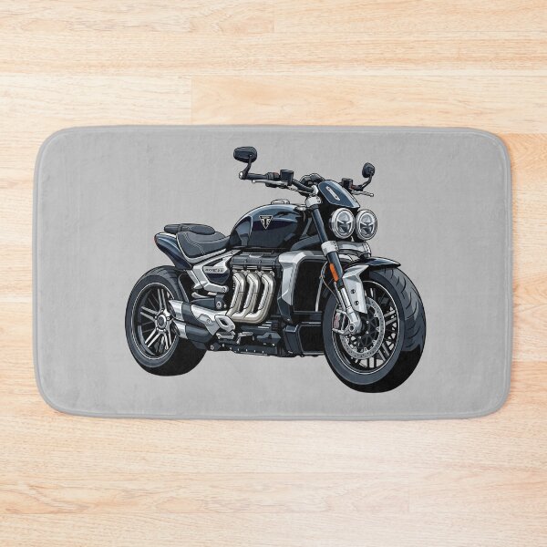 Item preview, Black Triumph Rocket 3 R Muscle Roadster Motorcycle Vector Illustration designed and sold by Motorline44.