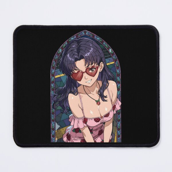 Item preview, Misato Katsuragi Neon Genesis Evangelion Raspberry Stained Glass designed and sold by mildaclairmo.