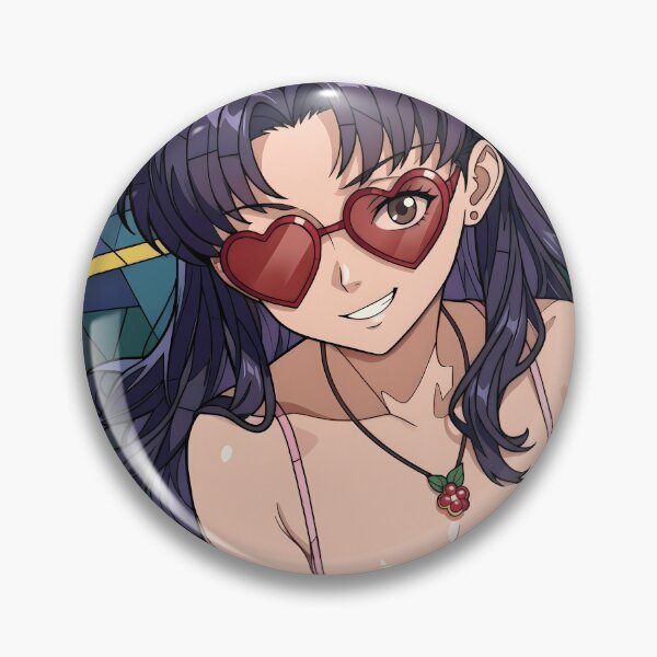 Item preview, Misato Katsuragi Neon Genesis Evangelion Raspberry Stained Glass designed and sold by mildaclairmo.