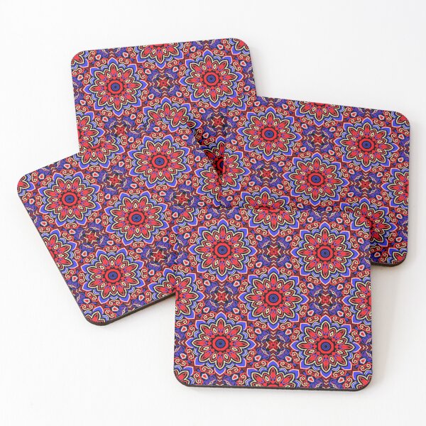 Item preview, Mexican Tile Design Art In Red And Blue designed and sold by DEC02.