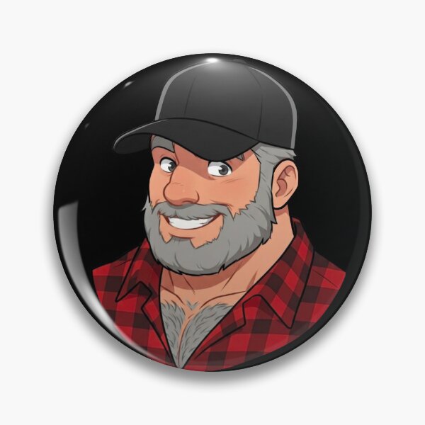 Item preview, Lumber Gay Daddy | Gay Bear Portrait Illustration designed and sold by BrokenLabel.