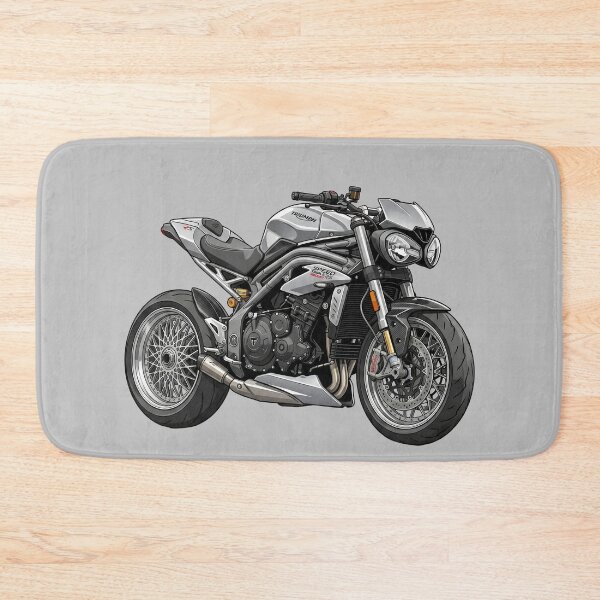 Item preview, Silver Triumph Speed Triple 1200 RS Hypernaked Motorcycle Vector Illustration designed and sold by Motorline44.
