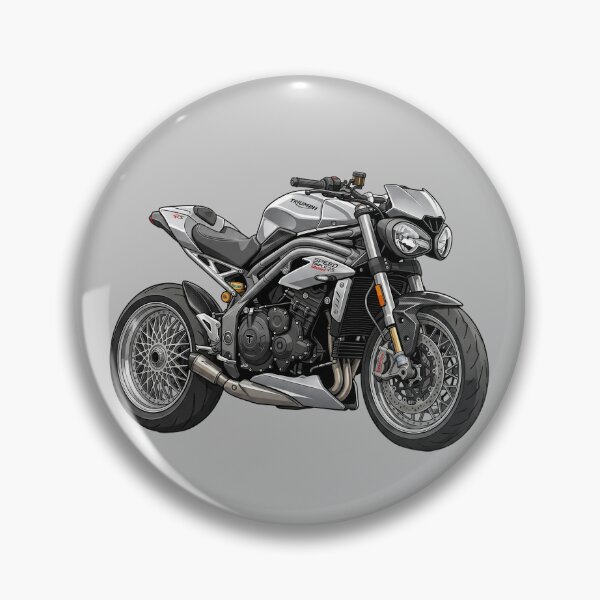 Item preview, Silver Triumph Speed Triple 1200 RS Hypernaked Motorcycle Vector Illustration designed and sold by Motorline44.