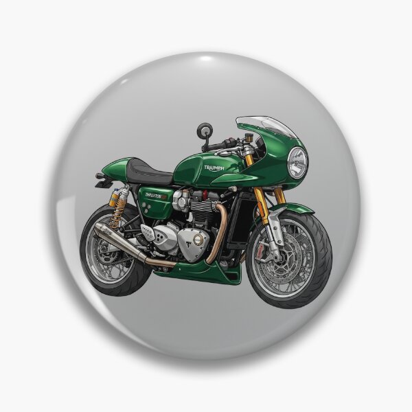 Item preview, Competition Green Triumph Thruxton RS Cafe Racer Fairing Motorcycle Vector Illustration designed and sold by Motorline44.