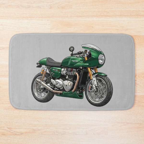 Item preview, Competition Green Triumph Thruxton RS Cafe Racer Fairing Motorcycle Vector Illustration designed and sold by Motorline44.