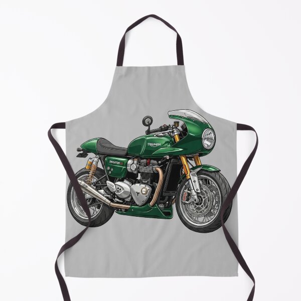 Item preview, Competition Green Triumph Thruxton RS Cafe Racer Fairing Motorcycle Vector Illustration designed and sold by Motorline44.
