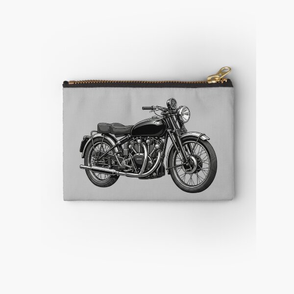 Item preview, Classic Black Vincent Black Shadow British Vintage Motorcycle Vector Illustration designed and sold by Motorline44.