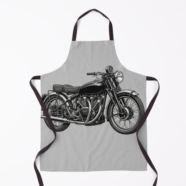 Item preview, Classic Black Vincent Black Shadow British Vintage Motorcycle Vector Illustration designed and sold by Motorline44.