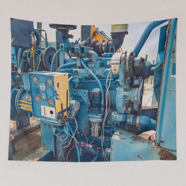 Item preview, Vintage Diesel Engine Photo Workshop Wall Art designed and sold by Jiantmindworks.