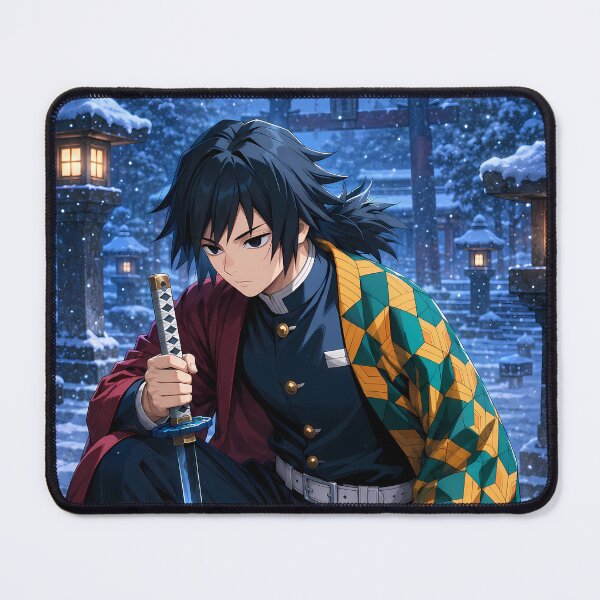 Item preview, Giyu Tomioka Demon Slayer Snowy Shrine Silence designed and sold by mildaclairmo.
