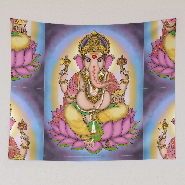 Item preview, Lord Ganesha Artwork | Divine Ganpati Digital Art | Hindu God Illustration designed and sold by Harshit_Digital_Arts.