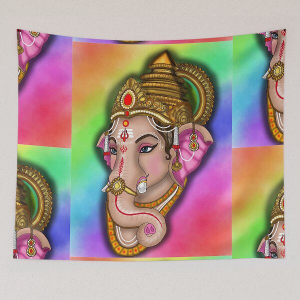 Item preview, Lord Ganesha Artwork | Divine Ganpati Digital Art | Hindu God Illustration designed and sold by Harshit_Digital_Arts.