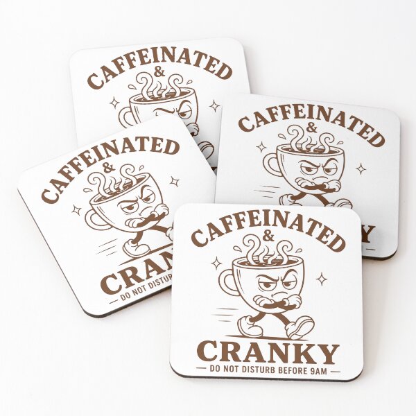 Item preview, Caffeinated And Cranky Do Not Disturb Retro Cup designed and sold by ElcastDesigns.