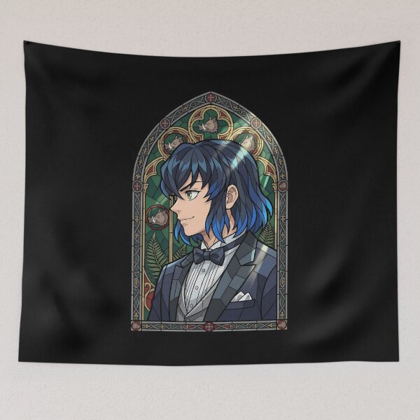 Item preview, Inosuke Hashibira Demon Slayer Elegant Stained Glass Smile designed and sold by mildaclairmo.
