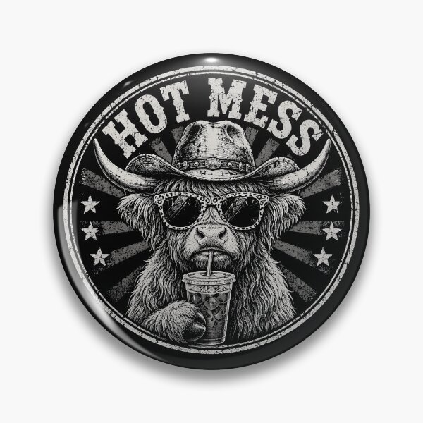 Item preview, Hot Mess Highland Cow Cowboy Sunglasses Funny Western Humor! designed and sold by Department61.