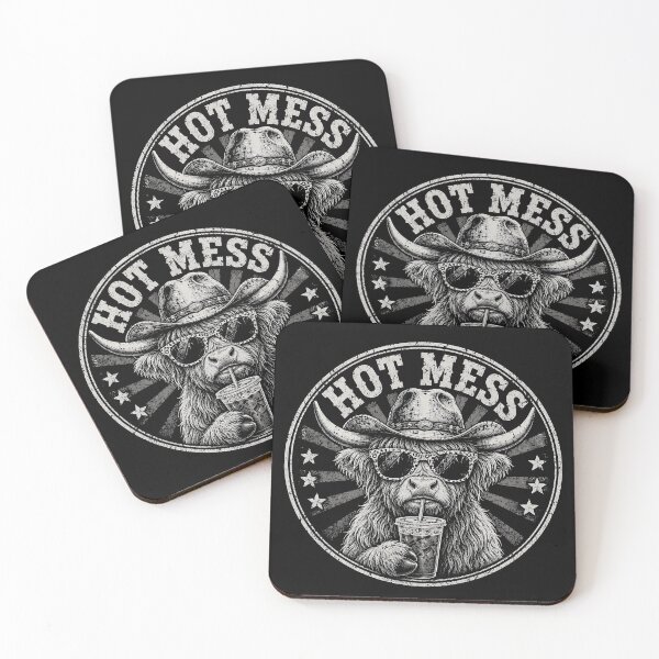 Item preview, Hot Mess Highland Cow Cowboy Sunglasses Funny Western Humor! designed and sold by Department61.