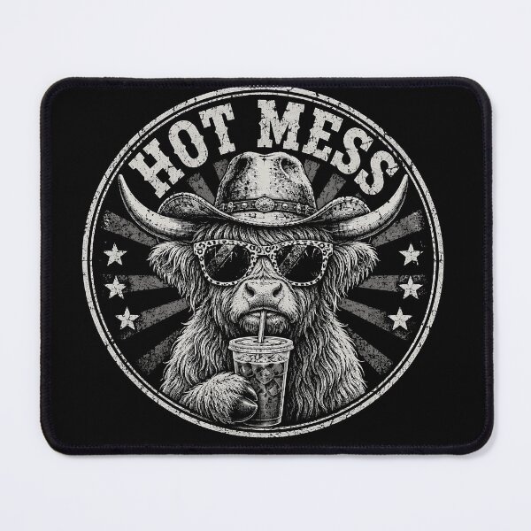 Item preview, Hot Mess Highland Cow Cowboy Sunglasses Funny Western Humor! designed and sold by Department61.