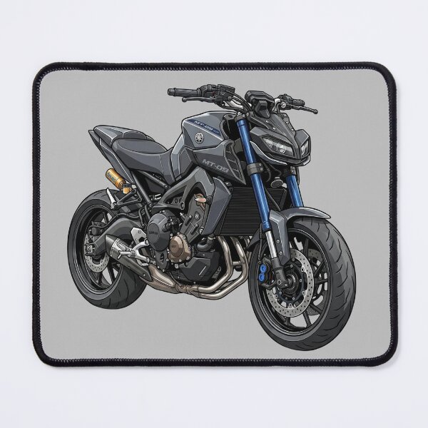 Item preview, Black Blue Yamaha MT-09 SP Hypernaked Motorcycle Vector Illustration designed and sold by Motorline44.