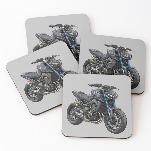 Item preview, Black Blue Yamaha MT-09 SP Hypernaked Motorcycle Vector Illustration designed and sold by Motorline44.