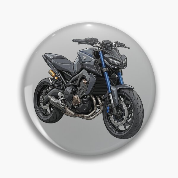 Item preview, Black Blue Yamaha MT-09 SP Hypernaked Motorcycle Vector Illustration designed and sold by Motorline44.