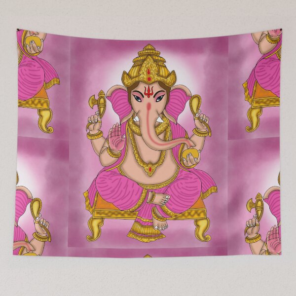Item preview, Lord Ganesha Artwork | Divine Ganpati Digital Art | Hindu God Illustration designed and sold by Harshit_Digital_Arts.