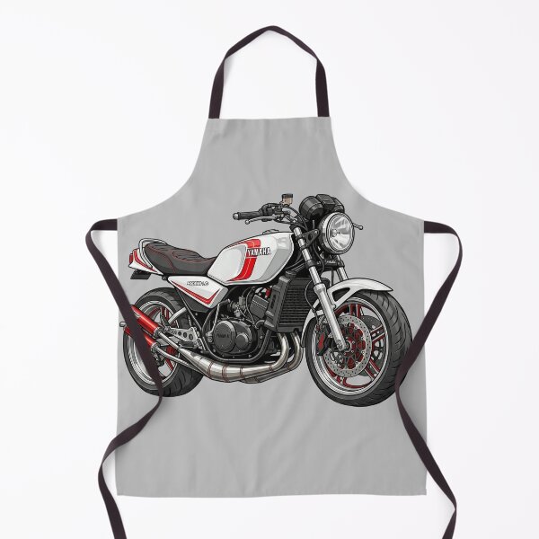 Item preview, White Red Yamaha RD350 LC Classic 2 Stroke Motorcycle Vector Illustration designed and sold by Motorline44.