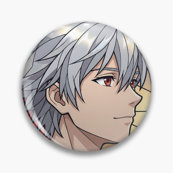 Item preview, Kaworu Nagisa Neon Genesis Evangelion Sunset Stained Glass Profile designed and sold by mildaclairmo.