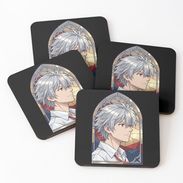 Item preview, Kaworu Nagisa Neon Genesis Evangelion Sunset Stained Glass Profile designed and sold by mildaclairmo.