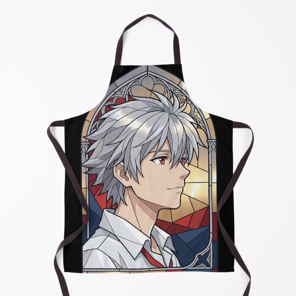 Item preview, Kaworu Nagisa Neon Genesis Evangelion Sunset Stained Glass Profile designed and sold by mildaclairmo.