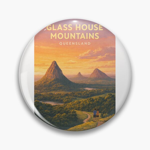 Item preview, Glass House Mountains Queensland Sunshine Coast Volcanic Peaks Panorama designed and sold by Places On Earth.