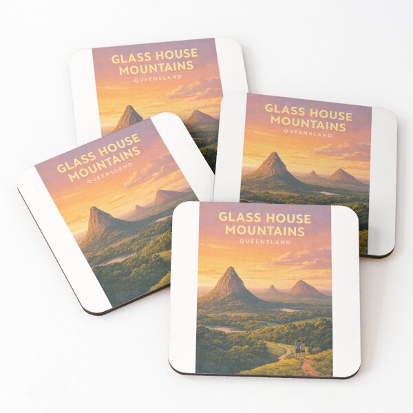 Item preview, Glass House Mountains Queensland Sunshine Coast Volcanic Peaks Panorama designed and sold by Places On Earth.