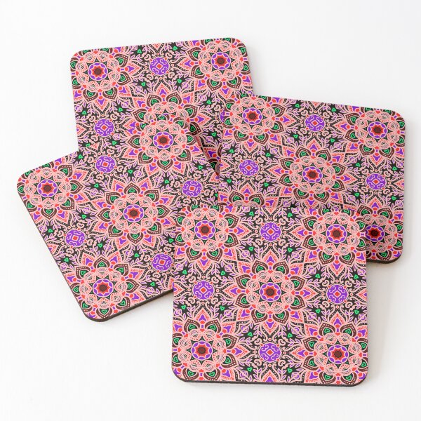 Item preview, Mexican Tile Pattern In Pink, Purple And Black designed and sold by DEC02.