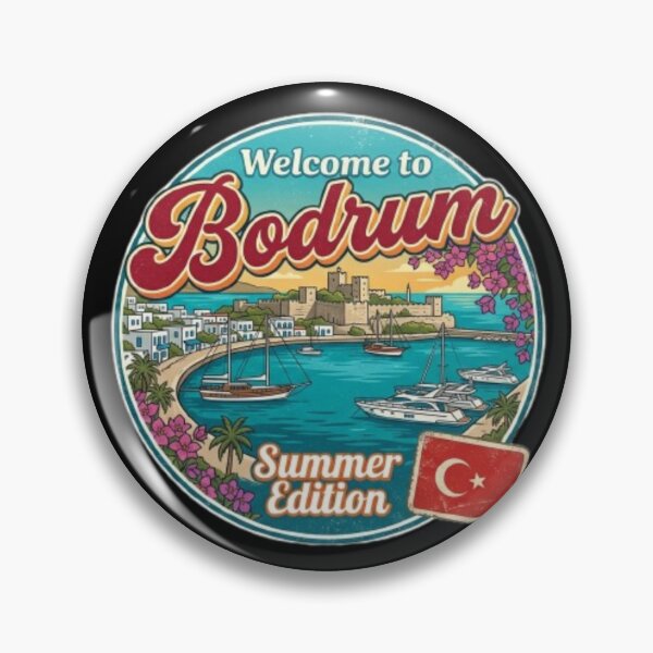 Item preview, Welcome to Bodrum Summer Edition | Turkish Riviera Retro Travel Poster Design designed and sold by NewDesignFR.