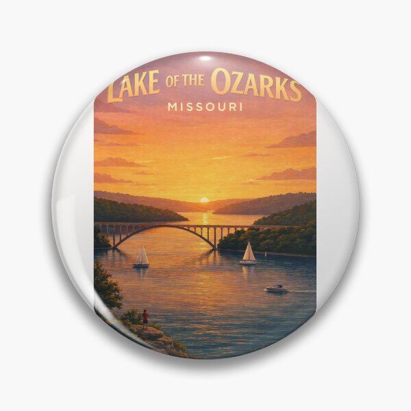 Item preview, Lake of the Ozarks Missouri Sunset over Bagnell Dam and Osage River designed and sold by Places On Earth.