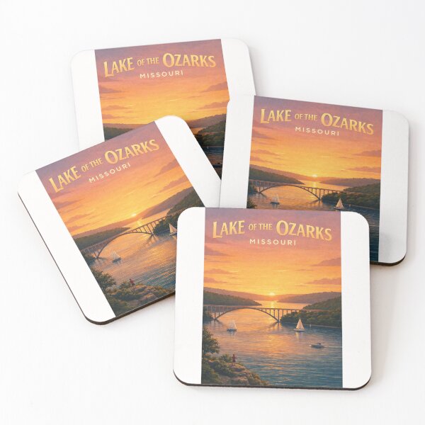 Item preview, Lake of the Ozarks Missouri Sunset over Bagnell Dam and Osage River designed and sold by Places On Earth.